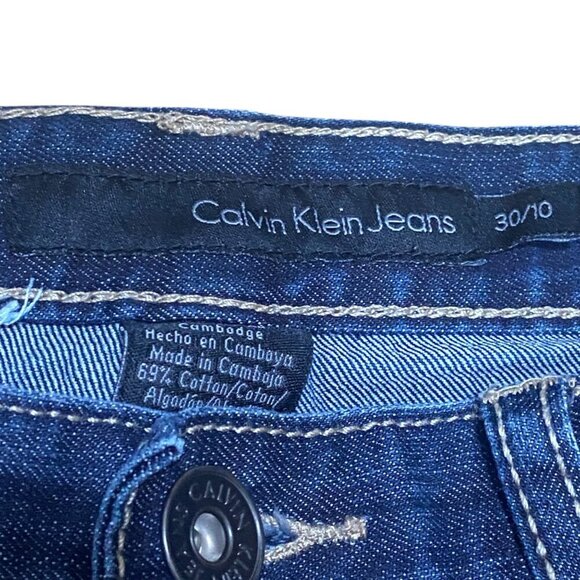 Calvin Klein Skinny Jeans in Dark Indigo Blue Size 10 - Picture 3 of 7